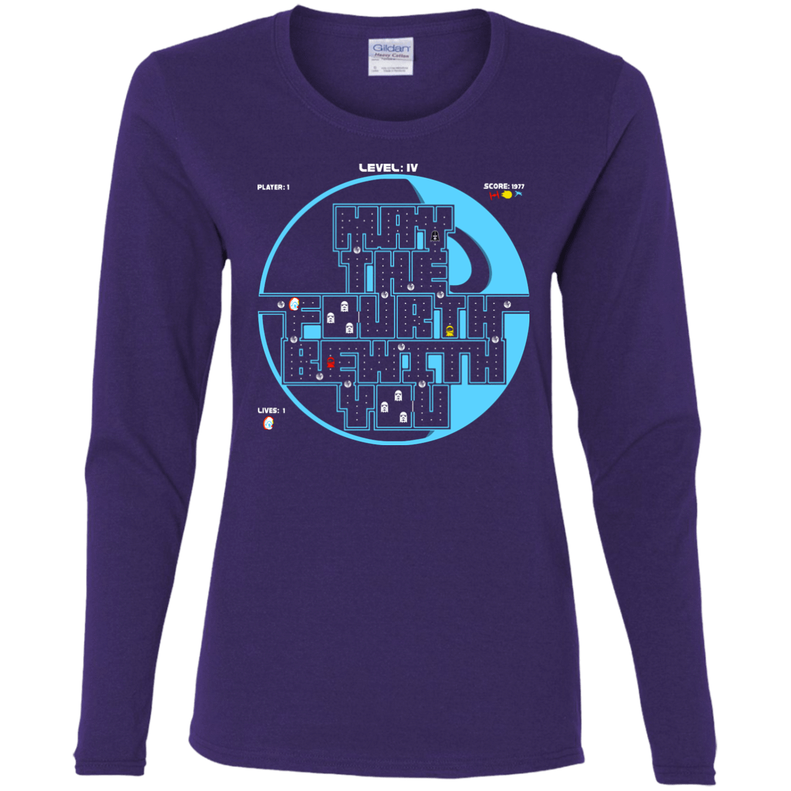 T-Shirts Purple / S Pacman May The Fourth Women's Long Sleeve T-Shirt