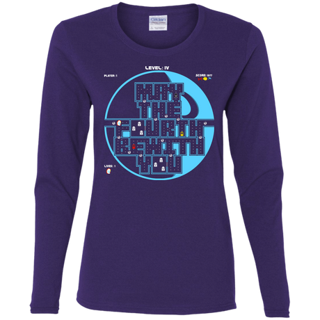 T-Shirts Purple / S Pacman May The Fourth Women's Long Sleeve T-Shirt