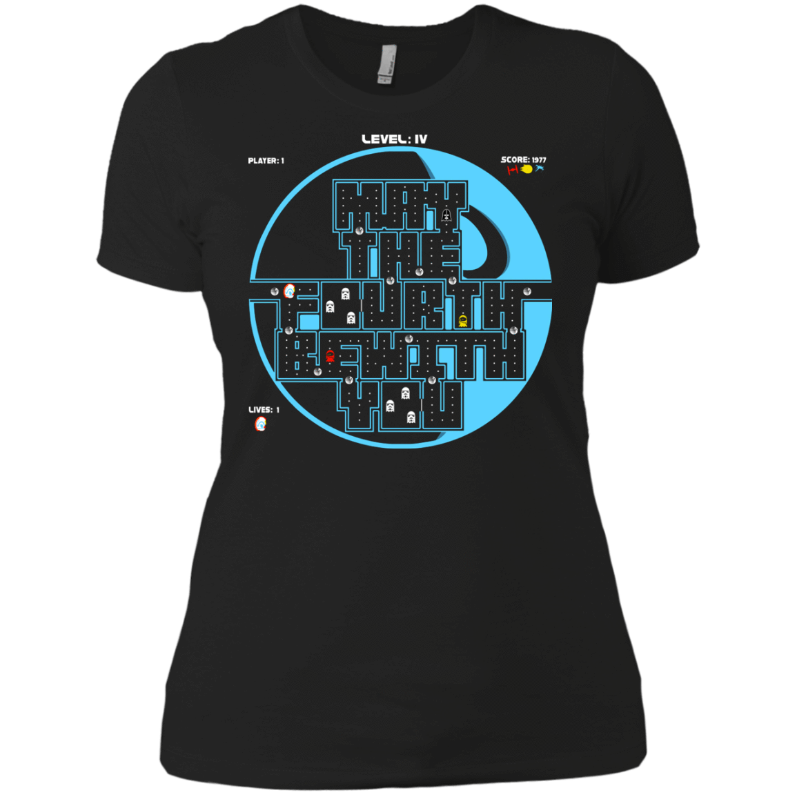 T-Shirts Black / X-Small Pacman May The Fourth Women's Premium T-Shirt