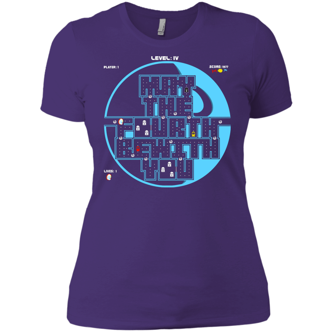 T-Shirts Purple Rush/ / X-Small Pacman May The Fourth Women's Premium T-Shirt