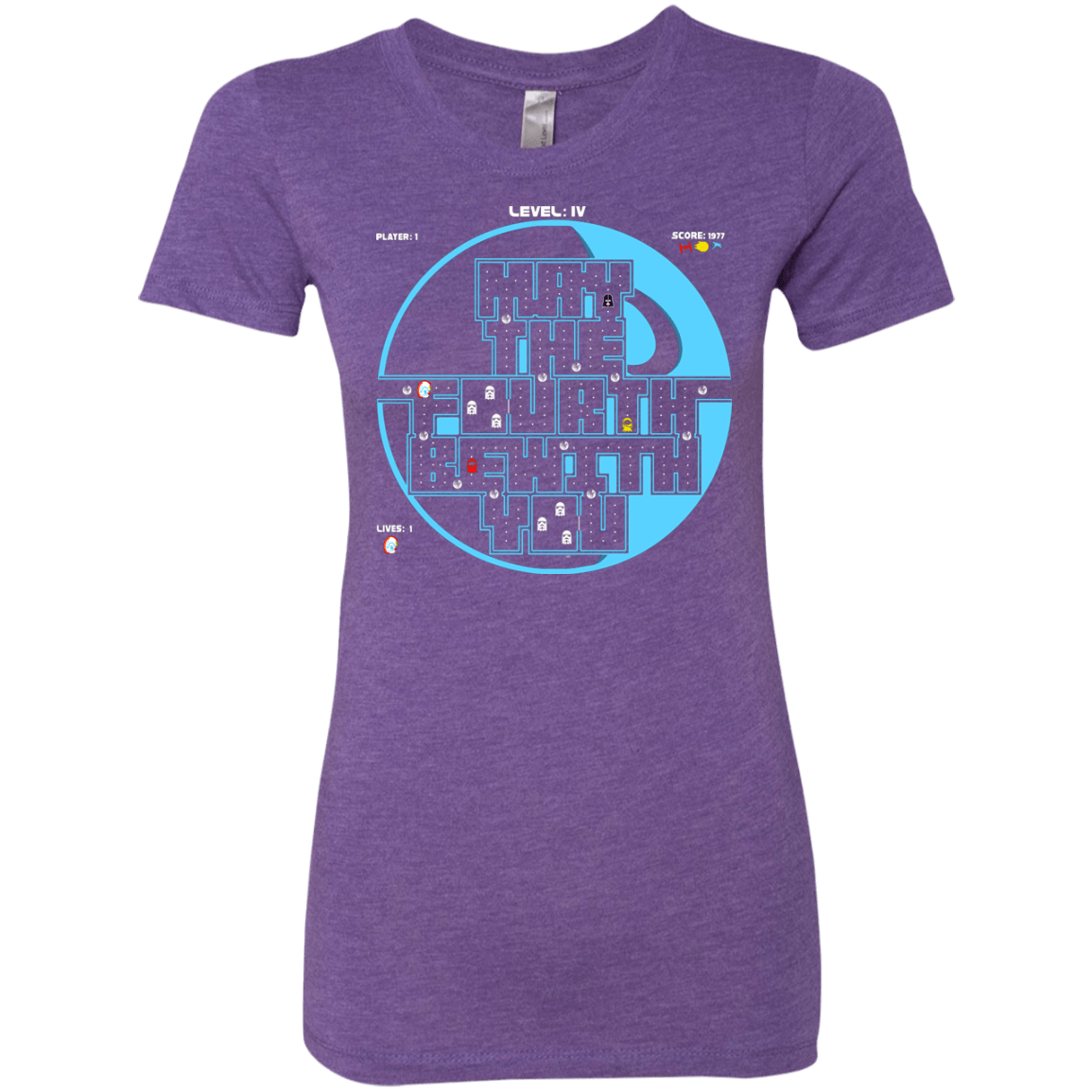 T-Shirts Purple Rush / S Pacman May The Fourth Women's Triblend T-Shirt