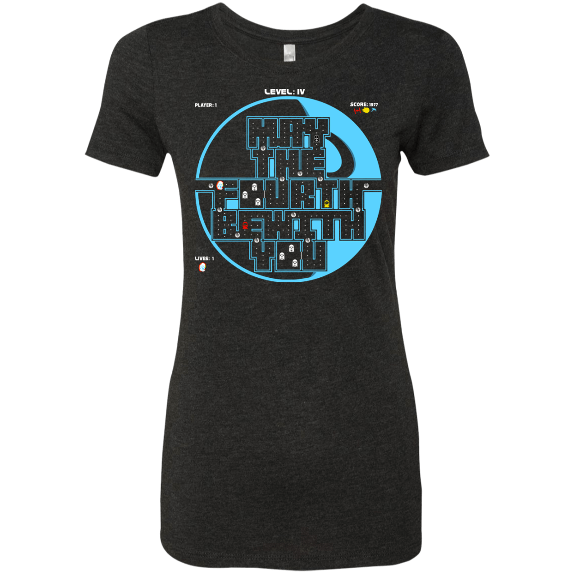 T-Shirts Vintage Black / S Pacman May The Fourth Women's Triblend T-Shirt