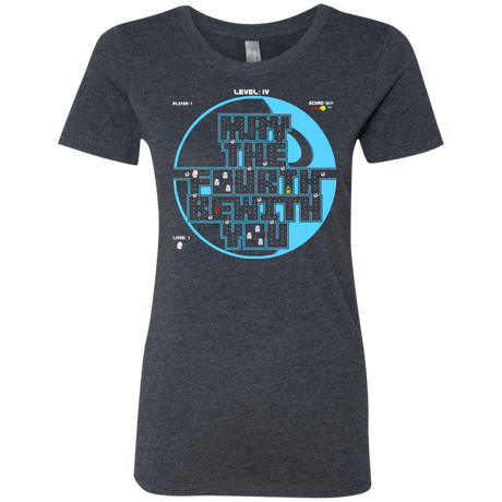 T-Shirts Vintage Navy / S Pacman May The Fourth Women's Triblend T-Shirt