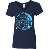 T-Shirts Navy / S Pacman May The Fourth Women's V-Neck T-Shirt