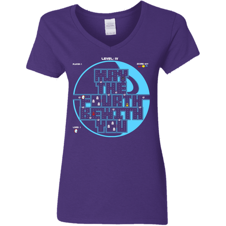 T-Shirts Purple / S Pacman May The Fourth Women's V-Neck T-Shirt