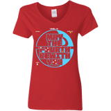 T-Shirts Red / S Pacman May The Fourth Women's V-Neck T-Shirt