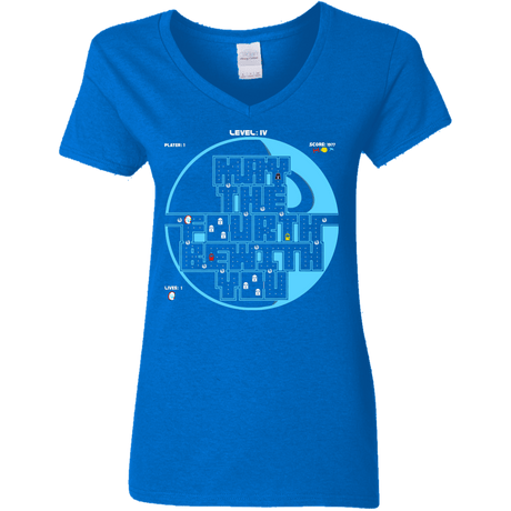 T-Shirts Royal / S Pacman May The Fourth Women's V-Neck T-Shirt