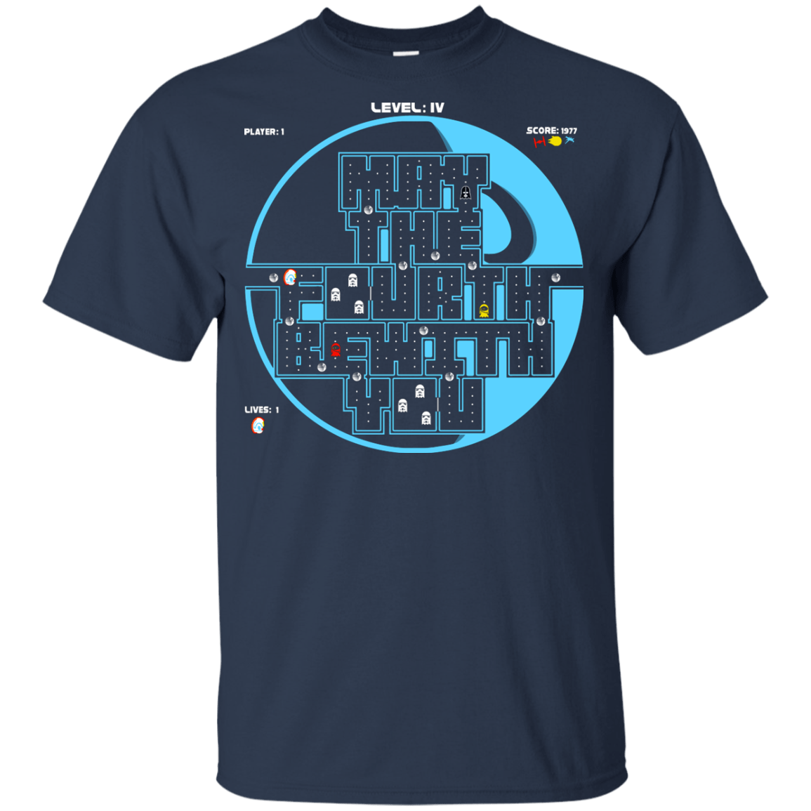 T-Shirts Navy / YXS Pacman May The Fourth Youth T-Shirt