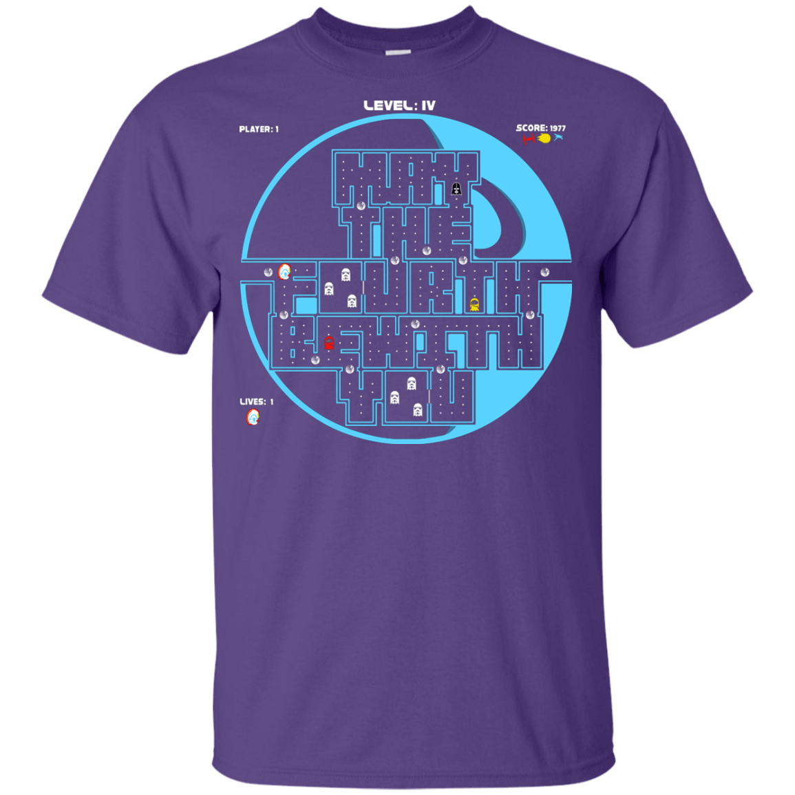 T-Shirts Purple / YXS Pacman May The Fourth Youth T-Shirt