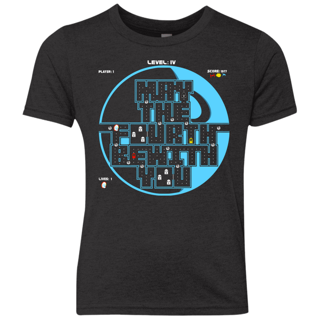 T-Shirts Vintage Black / YXS Pacman May The Fourth Youth Triblend T-Shirt