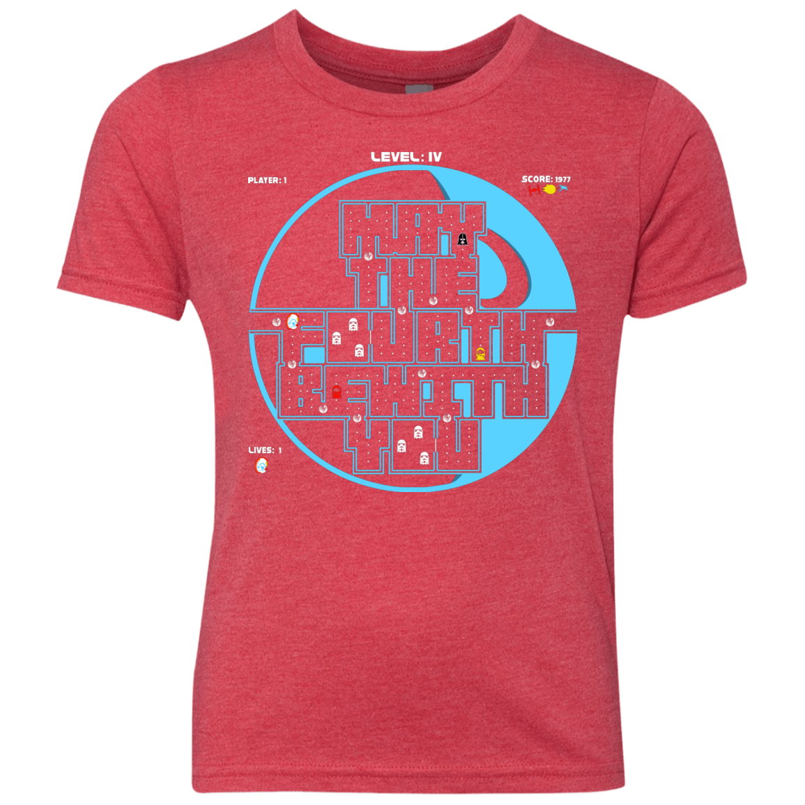 T-Shirts Vintage Red / YXS Pacman May The Fourth Youth Triblend T-Shirt