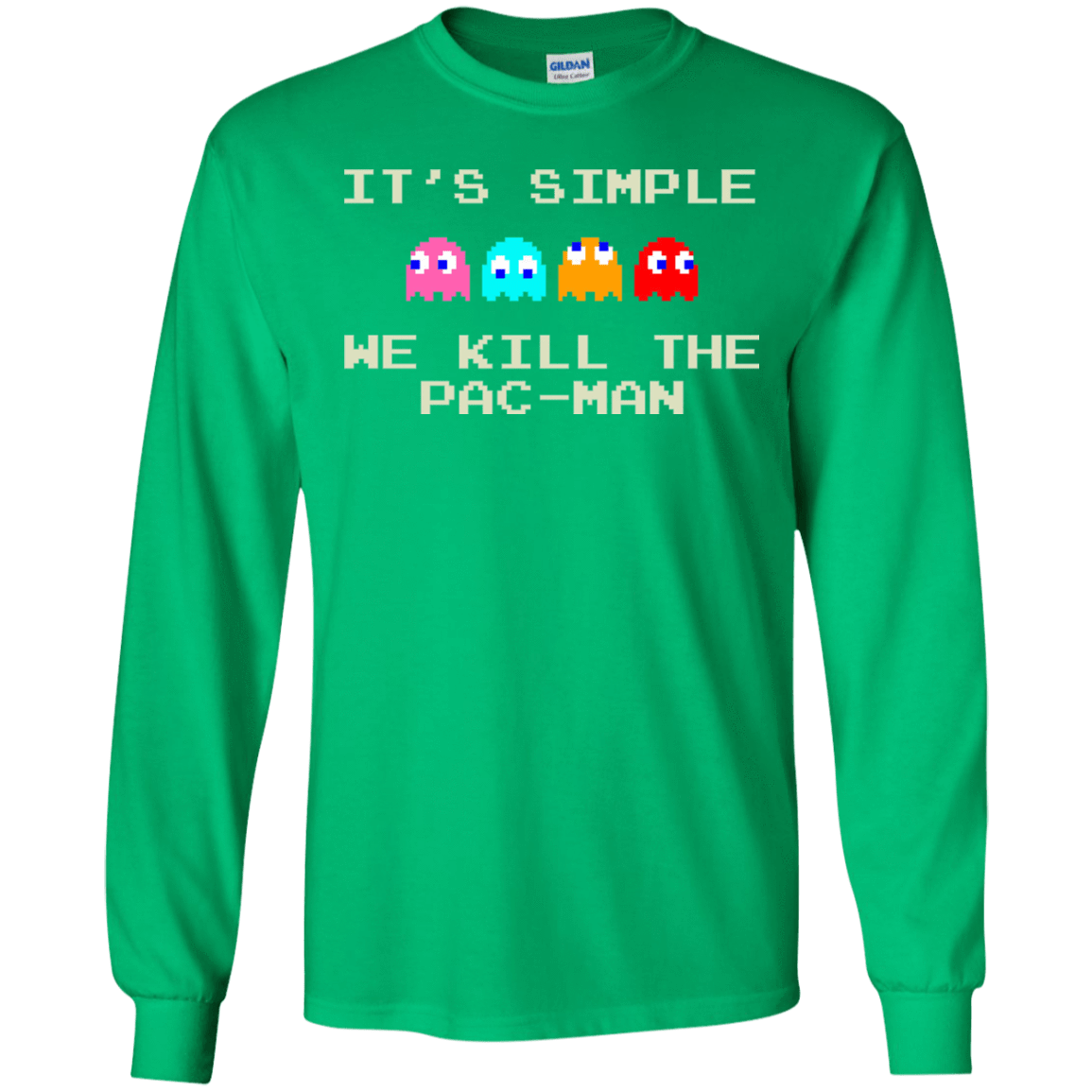 T-Shirts Irish Green / S Pacmanok Men's Long Sleeve T-Shirt