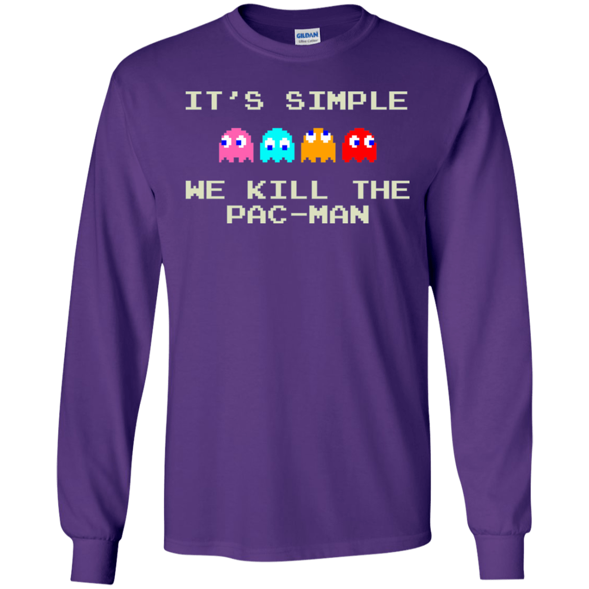 T-Shirts Purple / S Pacmanok Men's Long Sleeve T-Shirt