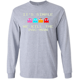 T-Shirts Sport Grey / S Pacmanok Men's Long Sleeve T-Shirt