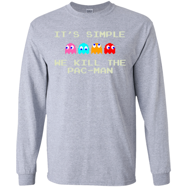 T-Shirts Sport Grey / S Pacmanok Men's Long Sleeve T-Shirt