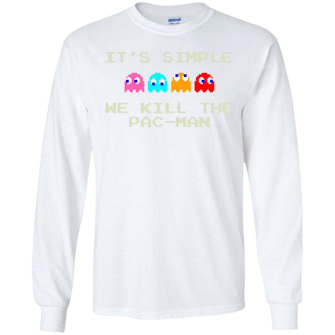 T-Shirts White / S Pacmanok Men's Long Sleeve T-Shirt