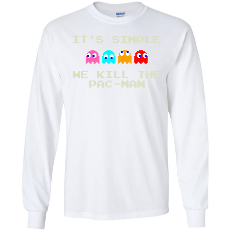 T-Shirts White / S Pacmanok Men's Long Sleeve T-Shirt