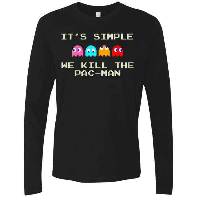 T-Shirts Black / S Pacmanok Men's Premium Long Sleeve