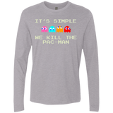 T-Shirts Heather Grey / S Pacmanok Men's Premium Long Sleeve