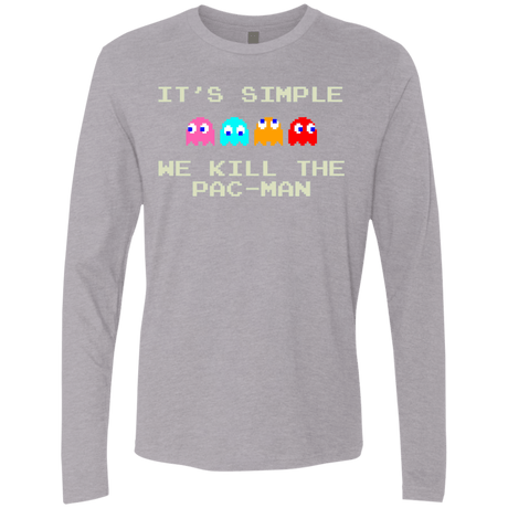 T-Shirts Heather Grey / S Pacmanok Men's Premium Long Sleeve