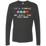 T-Shirts Heavy Metal / S Pacmanok Men's Premium Long Sleeve