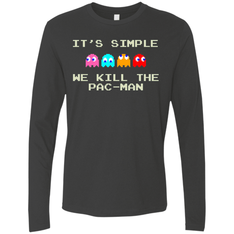 T-Shirts Heavy Metal / S Pacmanok Men's Premium Long Sleeve