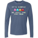 T-Shirts Indigo / S Pacmanok Men's Premium Long Sleeve