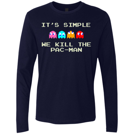 T-Shirts Midnight Navy / S Pacmanok Men's Premium Long Sleeve