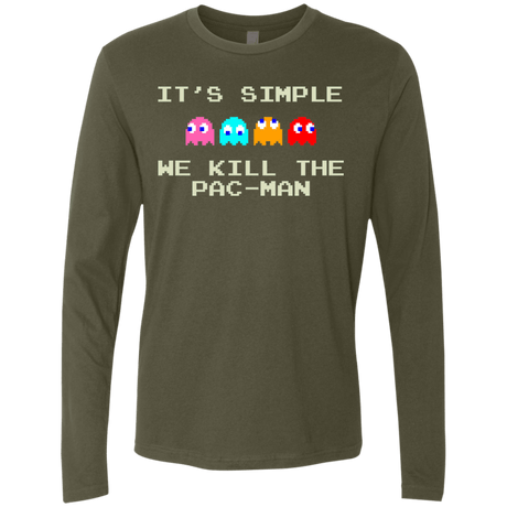 T-Shirts Military Green / S Pacmanok Men's Premium Long Sleeve