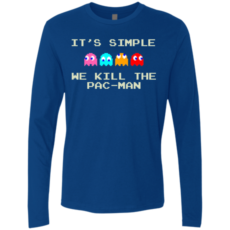 T-Shirts Royal / S Pacmanok Men's Premium Long Sleeve