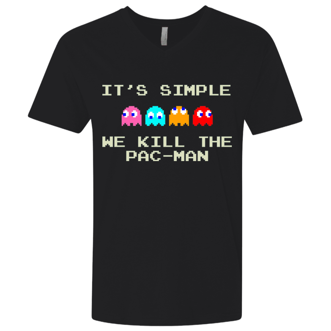 T-Shirts Black / X-Small Pacmanok Men's Premium V-Neck