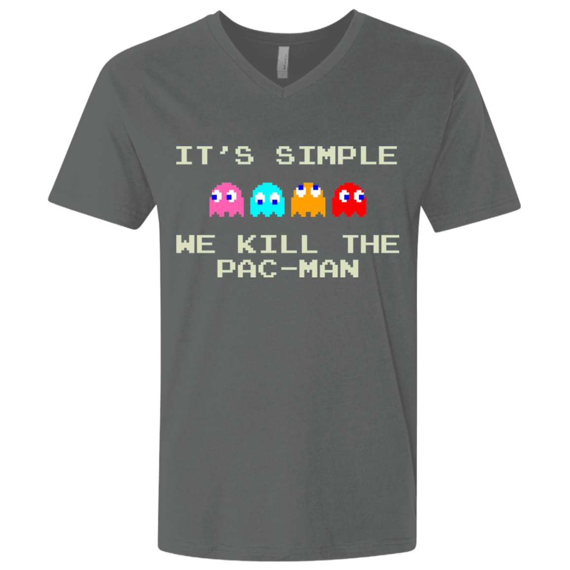 T-Shirts Heavy Metal / X-Small Pacmanok Men's Premium V-Neck