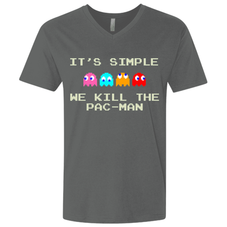 T-Shirts Heavy Metal / X-Small Pacmanok Men's Premium V-Neck