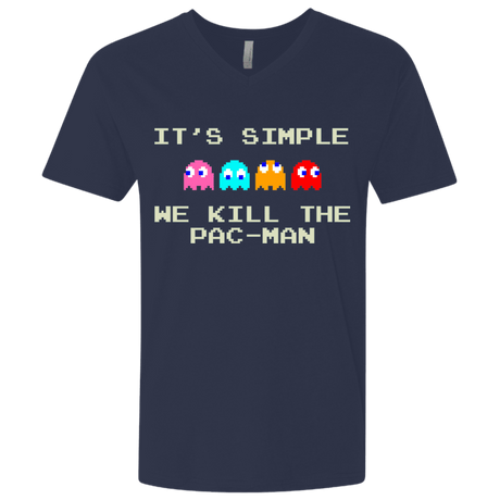 T-Shirts Midnight Navy / X-Small Pacmanok Men's Premium V-Neck