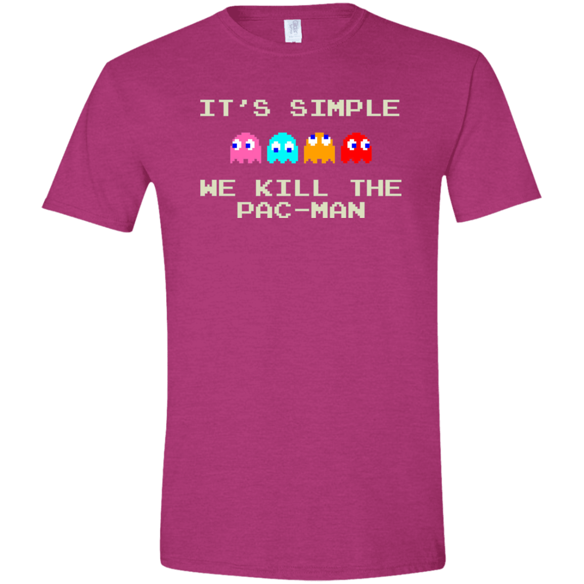 T-Shirts Antique Heliconia / S Pacmanok Men's Semi-Fitted Softstyle