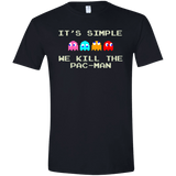 T-Shirts Black / X-Small Pacmanok Men's Semi-Fitted Softstyle