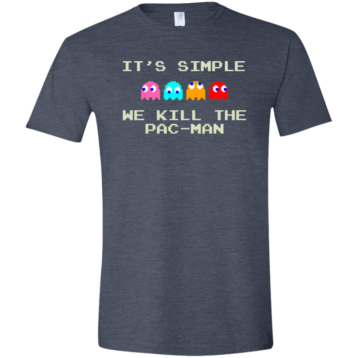 T-Shirts Heather Navy / S Pacmanok Men's Semi-Fitted Softstyle