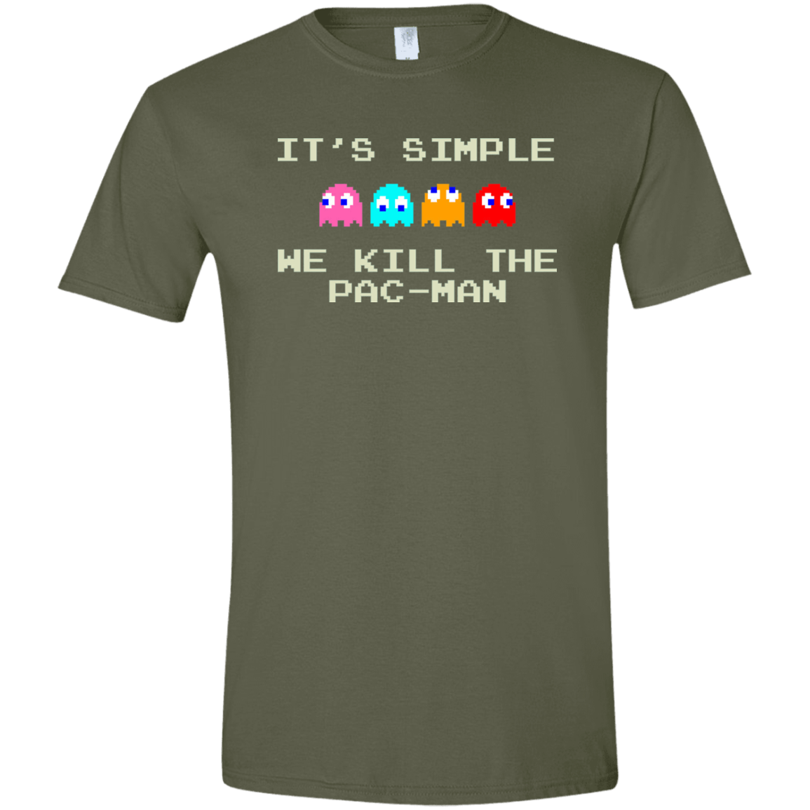 T-Shirts Military Green / S Pacmanok Men's Semi-Fitted Softstyle