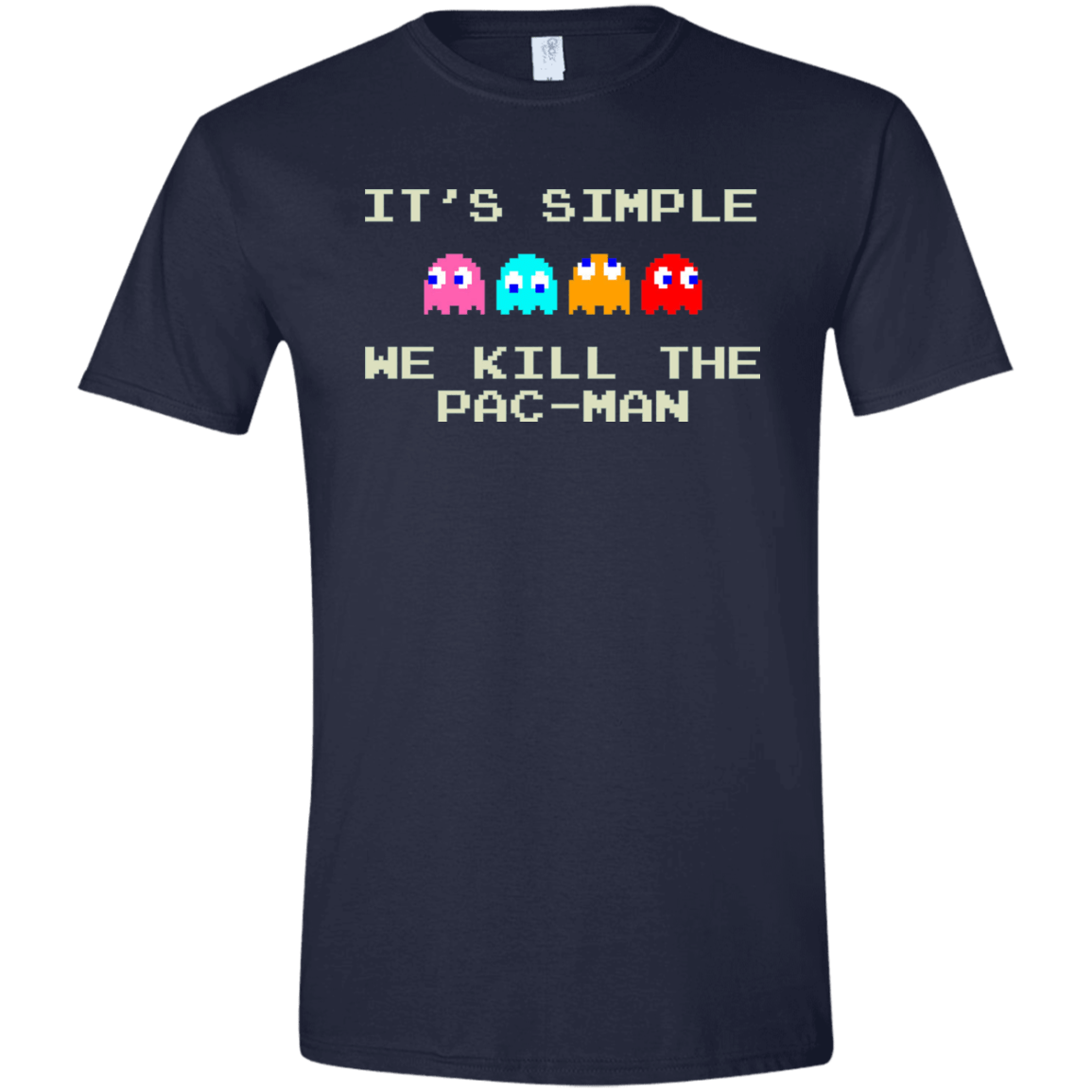 T-Shirts Navy / X-Small Pacmanok Men's Semi-Fitted Softstyle