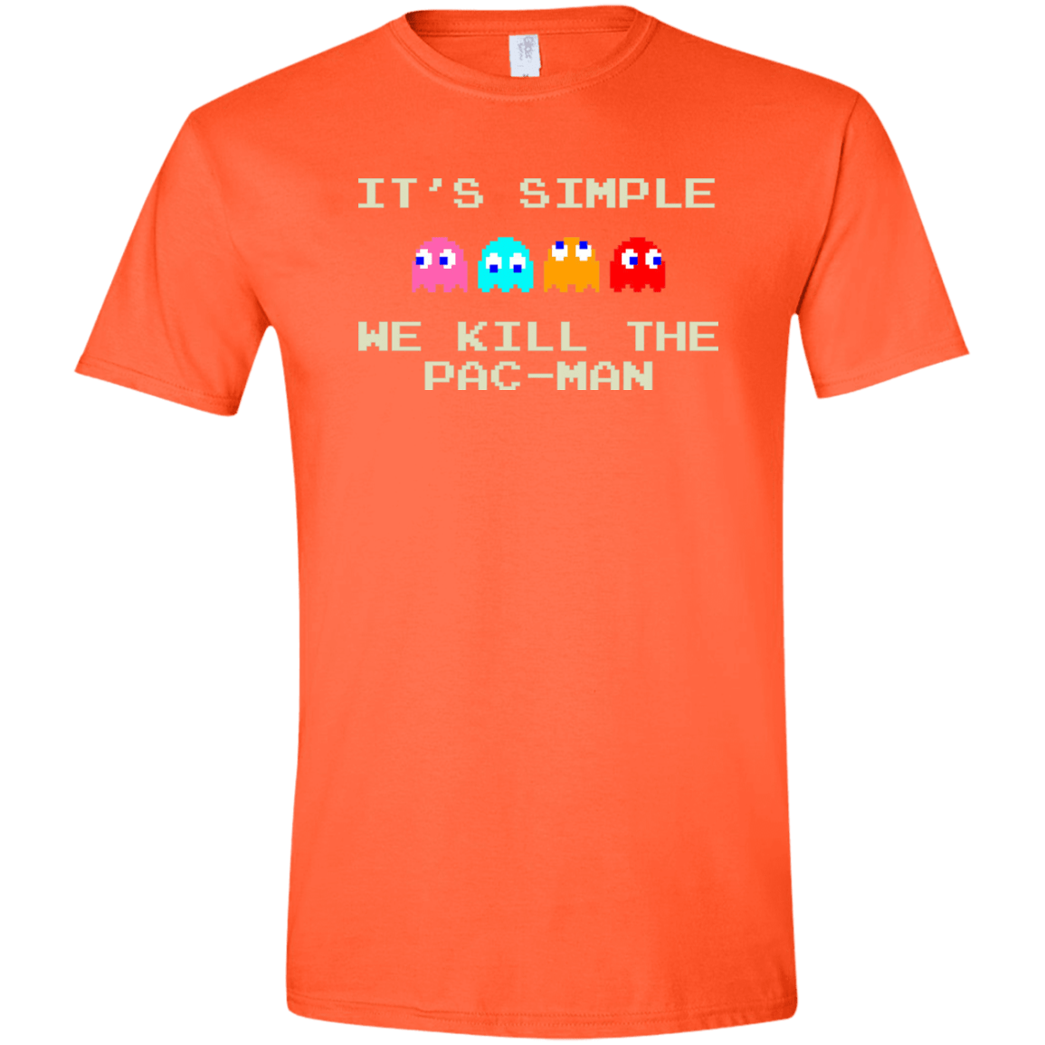 T-Shirts Orange / S Pacmanok Men's Semi-Fitted Softstyle