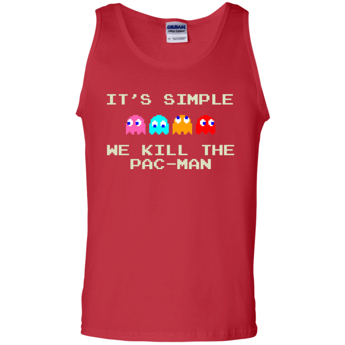 T-Shirts Red / S Pacmanok Men's Tank Top