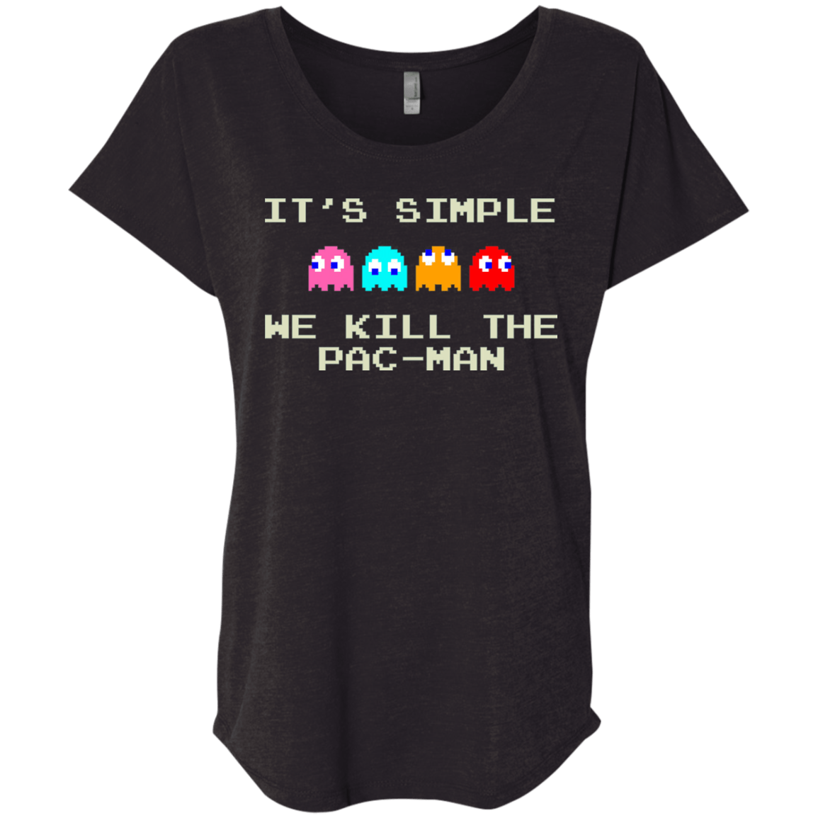 T-Shirts Vintage Black / X-Small Pacmanok Triblend Dolman Sleeve