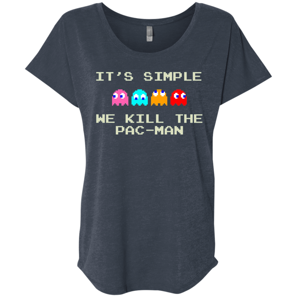 T-Shirts Vintage Navy / X-Small Pacmanok Triblend Dolman Sleeve