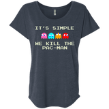 T-Shirts Vintage Navy / X-Small Pacmanok Triblend Dolman Sleeve