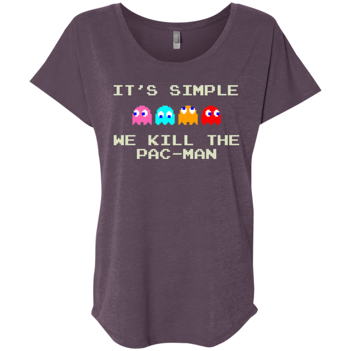 T-Shirts Vintage Purple / X-Small Pacmanok Triblend Dolman Sleeve
