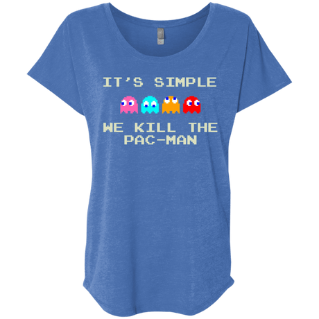 T-Shirts Vintage Royal / X-Small Pacmanok Triblend Dolman Sleeve