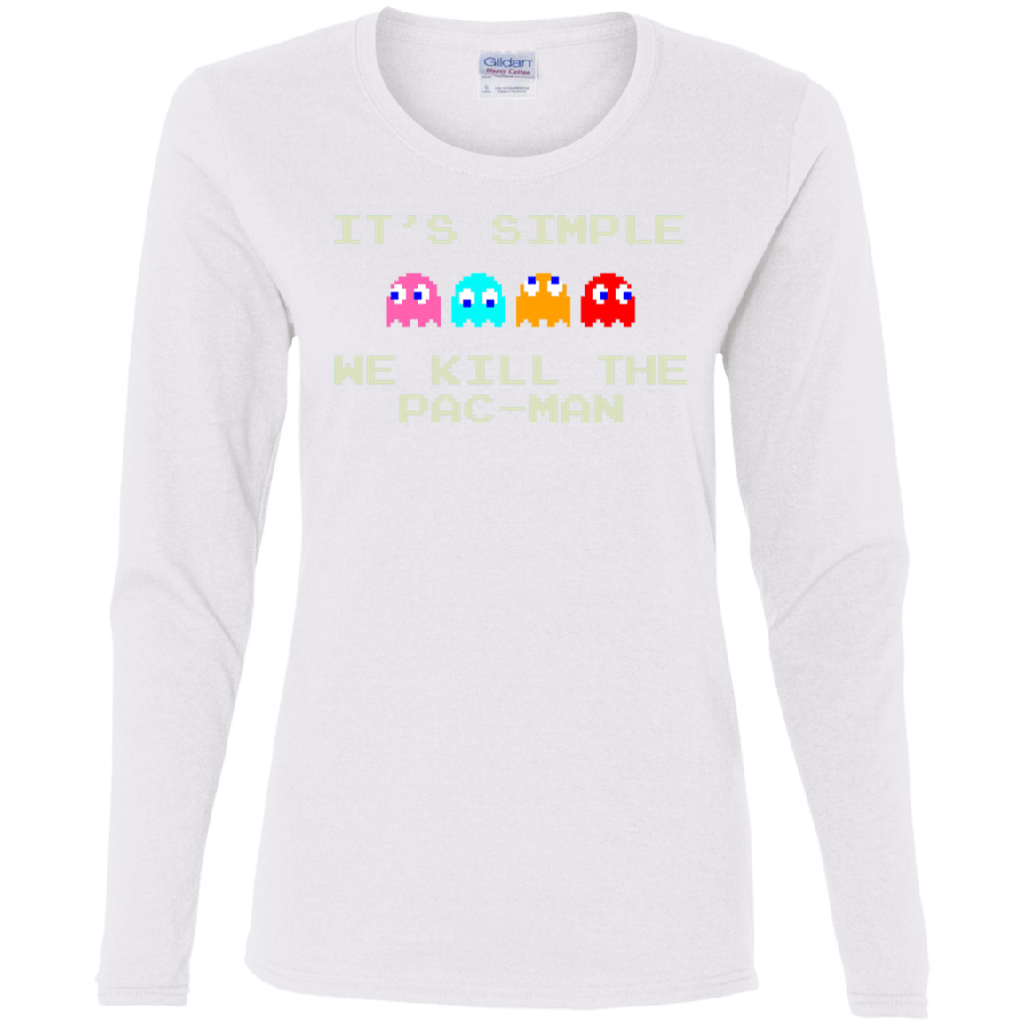 T-Shirts White / S Pacmanok Women's Long Sleeve T-Shirt