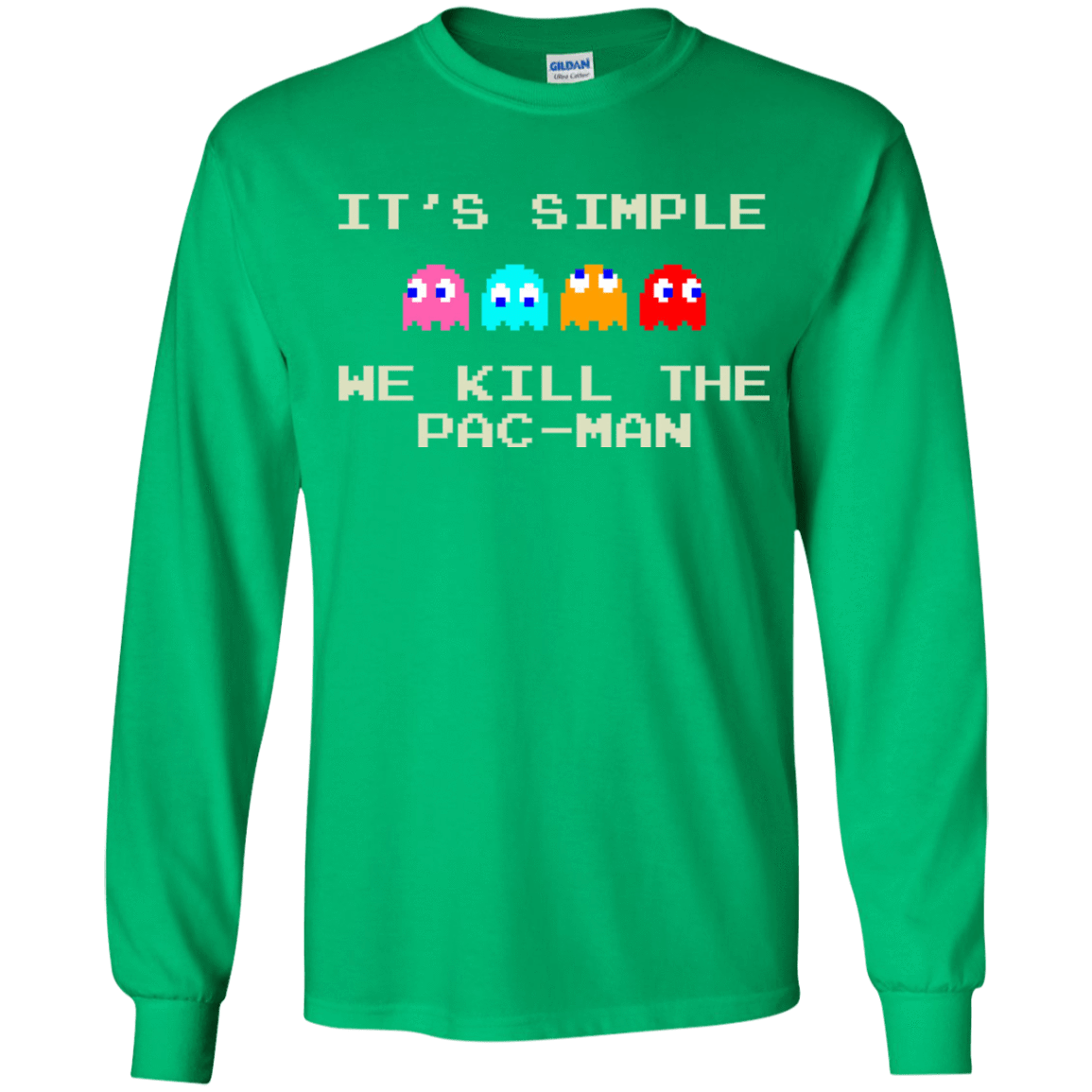 T-Shirts Irish Green / YS Pacmanok Youth Long Sleeve T-Shirt