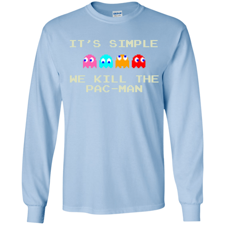 T-Shirts Light Blue / YS Pacmanok Youth Long Sleeve T-Shirt