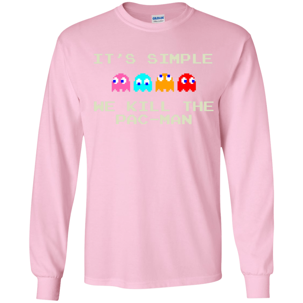 T-Shirts Light Pink / YS Pacmanok Youth Long Sleeve T-Shirt
